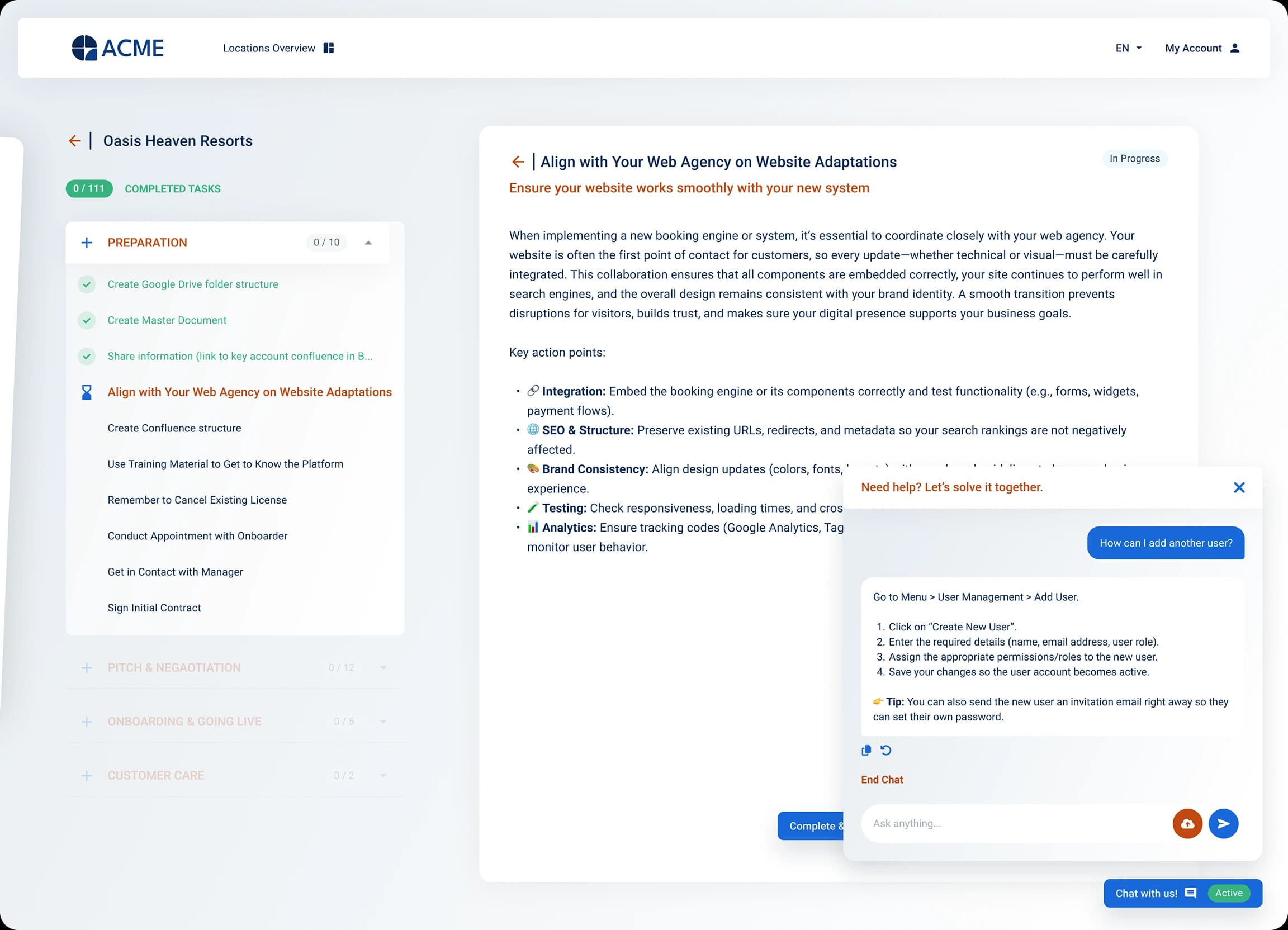 enablement support
